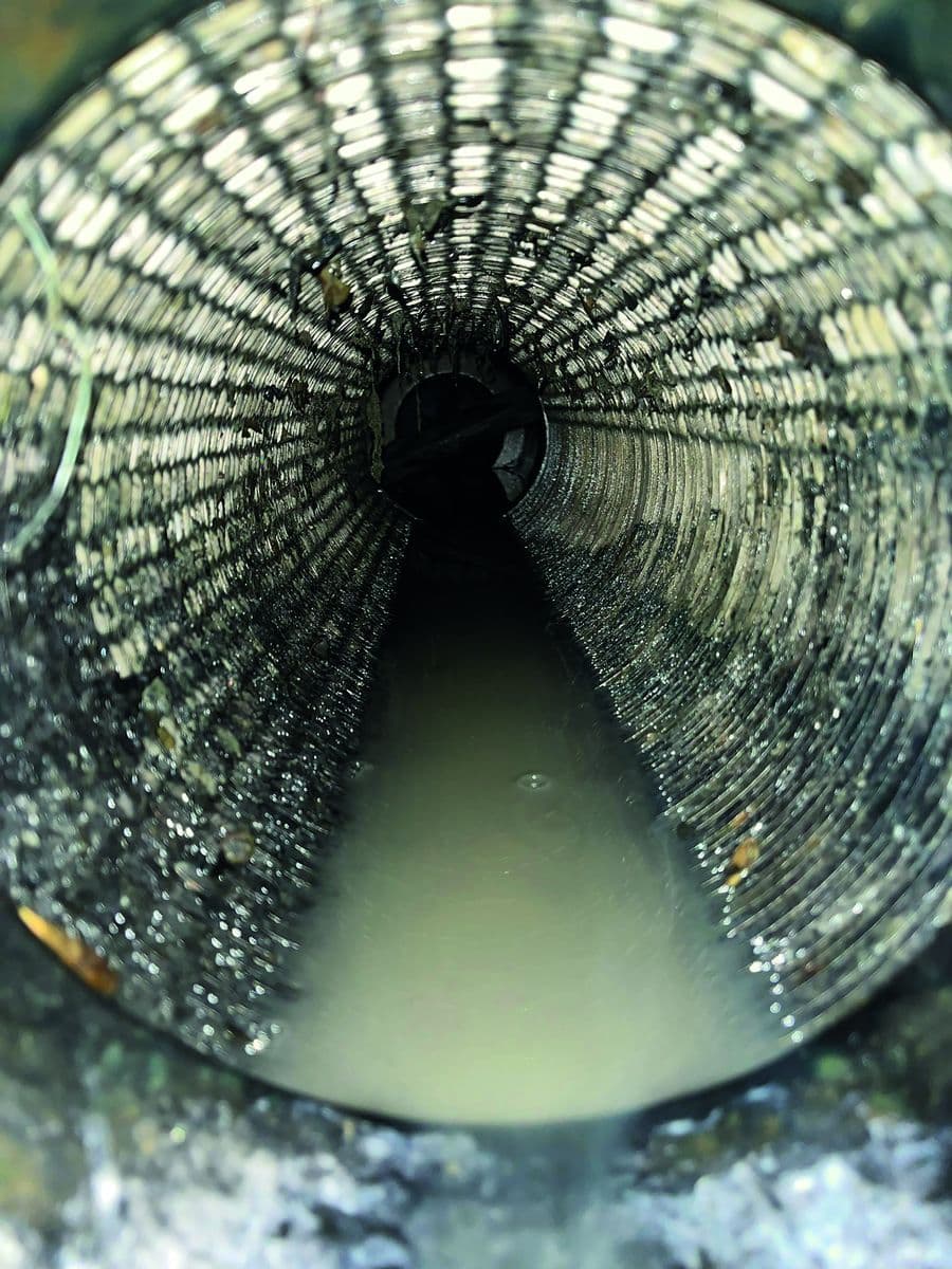 The same inlet after chemical cleaning in place